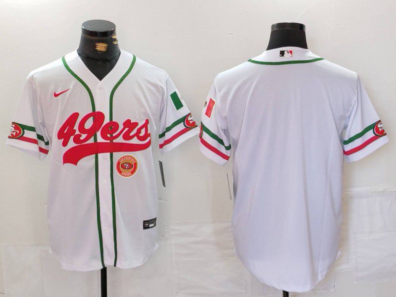 Men San Francisco 49ers Blank White Joint Name 2024 Nike Limited NFL Jersey style 7031